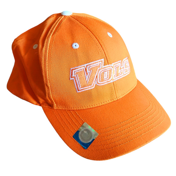 NWOT University of Tennessee Vols Orange and White Hat Cap Adjustable Back OS - Picture 1 of 8